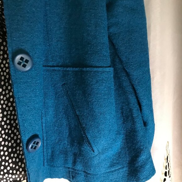 Coldwater Creek Blue Wool Blend  Cardigan Xl - Picture 4 of 15